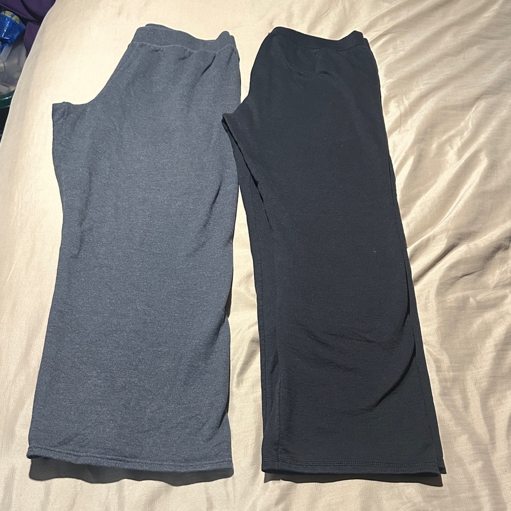 Hanes Gray and Black Sweatpants